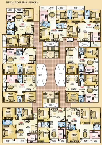 sri-sai-venkateshwara-builders sumukha Block A Cluster Plan from 1st to 5th Floor