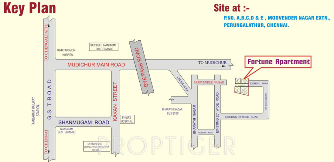 kj homes fortune apartment Location Plan