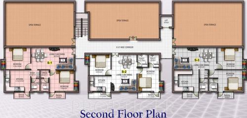 kj-homes angel-apartment Cluster Plan for 2nd Floor
