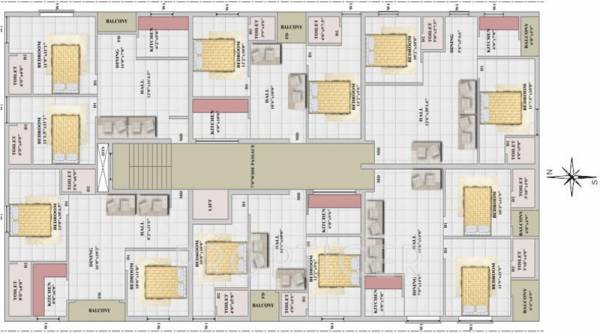 aditi-foundations venus Cluster Plan for 1st Floor