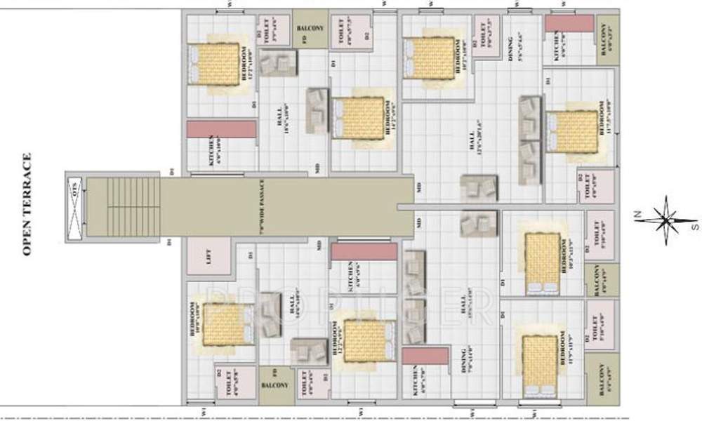 aditi foundations venus Cluster Plan for 2nd Floor