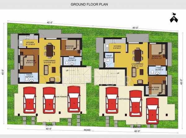 bethel-constructions enclave Tower 1  & 2 Cluster Plan for Ground Floor