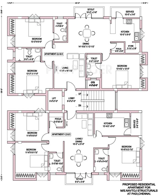 navtoj builders stone croft Cluster Plan for 1st Floor