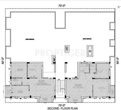 aashriwad godawari-apartment Godawari Apartment Cluster Plan for 2nd Floor