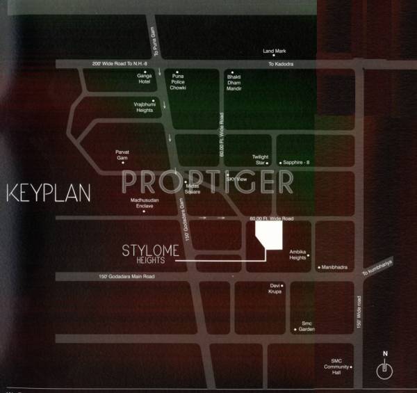 Images for Location Plan of Shree Gajanand Stylome Heights Images for Location Plan of Shree Gajanand Stylome Heights