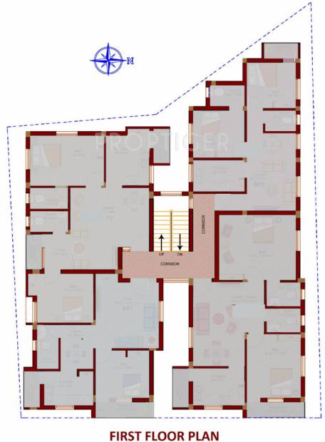 aashriwad serene Serene Cluster Plan for 1st Floor