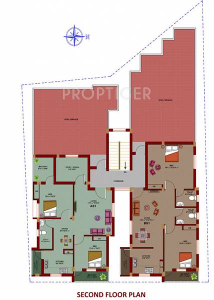 aashriwad serene Serene Cluster Plan for 2nd Floor