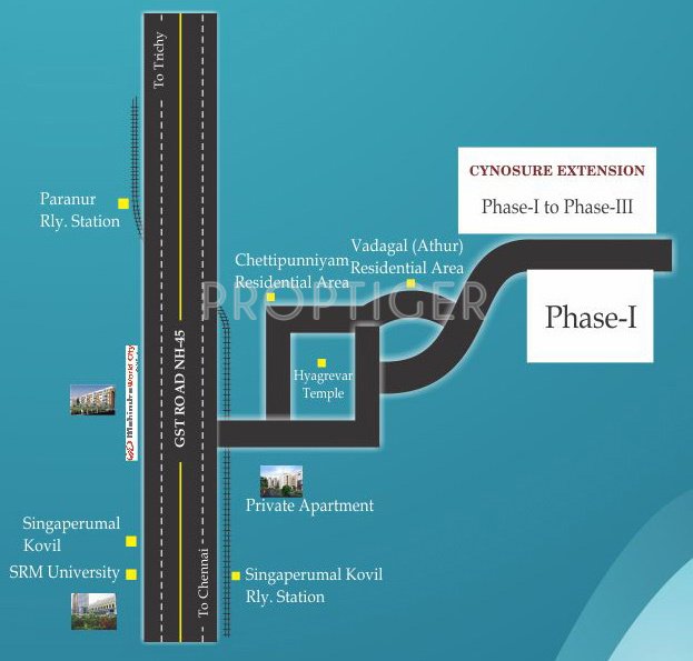 sathyam property cynosure extension Location Plan