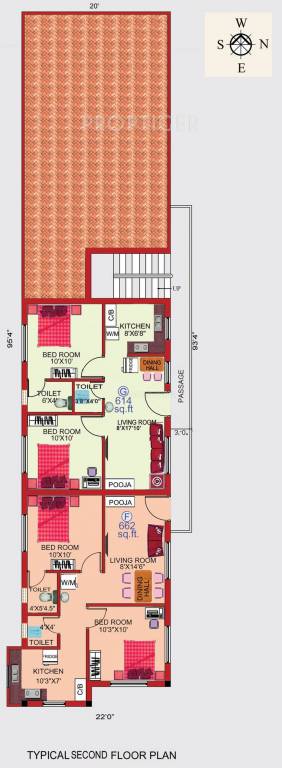 navani construction dwaraka Cluster Plan for 2nd Floor