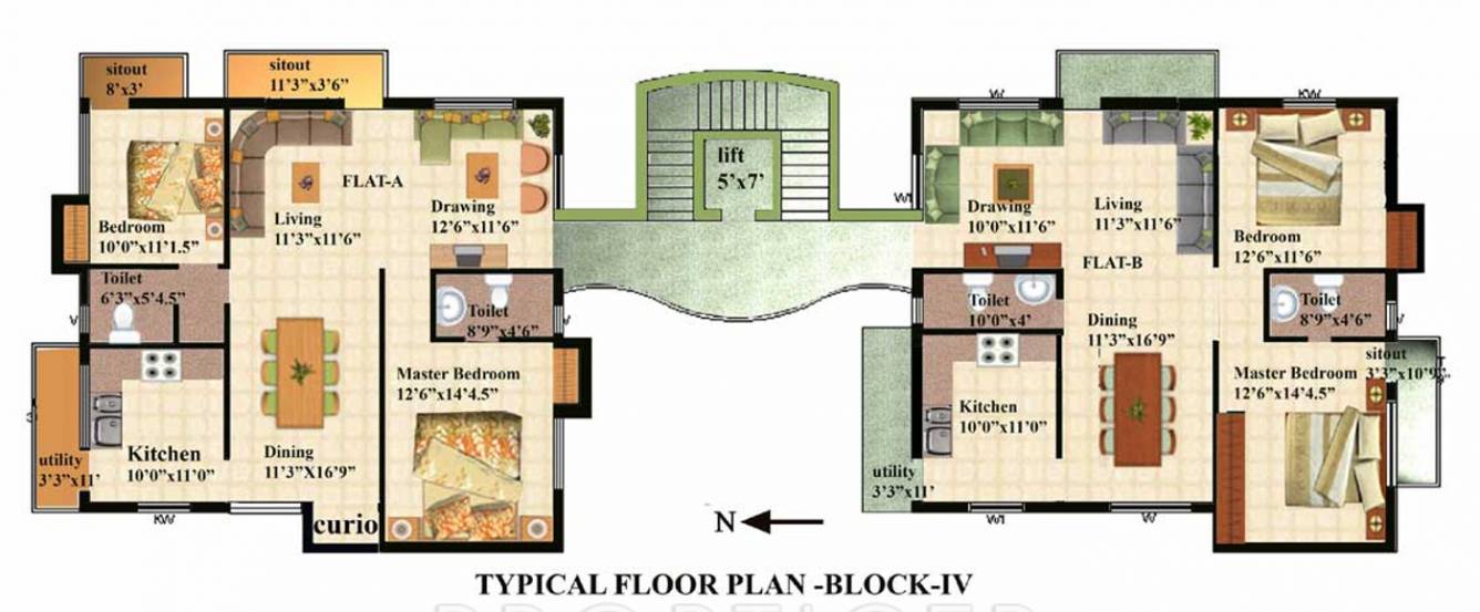 raga foundation amrita Block 4 Cluster Plan