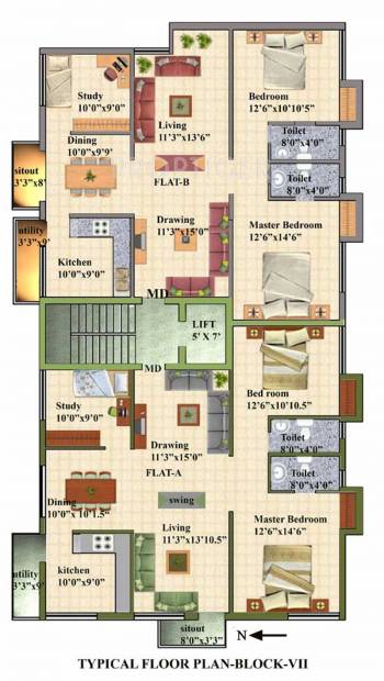 raga-foundation amrita Block 7 Cluster Plan