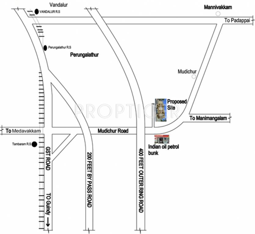 cholamandhal builders srivari Location Plan