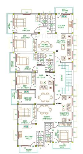 Images for Cluster Plan of Sri Gajhanana Springs Bharani Apartments