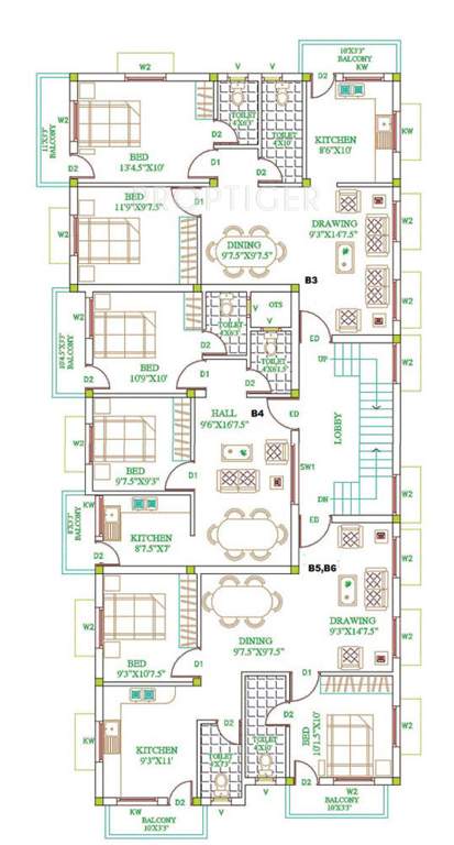 Images for Cluster Plan of Sri Gajhanana Springs Bharani Apartments