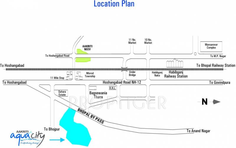 Images for Location Plan of Aakriti Aquacity Mansarovar