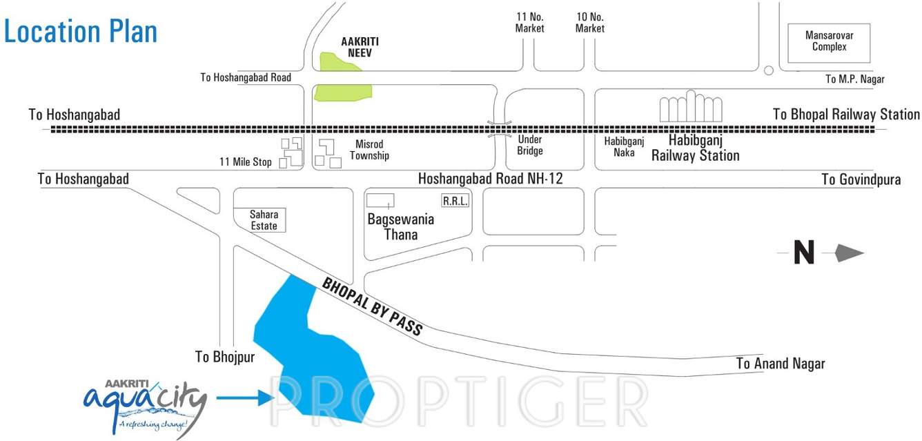 Images for Location Plan of Aakriti Aquacity Narmada