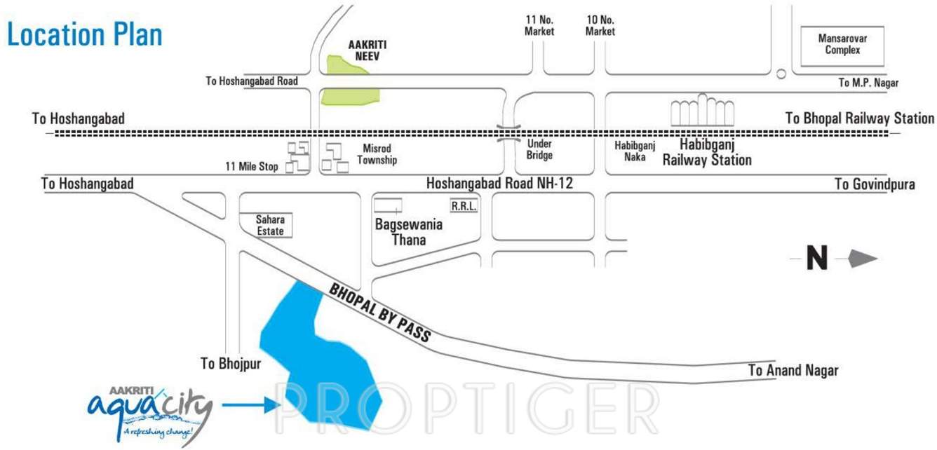 Images for Location Plan of Aakriti Aquacity Shipra