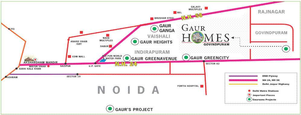 gaur homes Images for Location Plan of Gaursons Gaur Homes