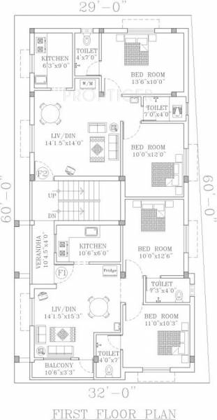 mithuns-builder mithun-homes Mithun Homes Cluster Plan for 1st Floor