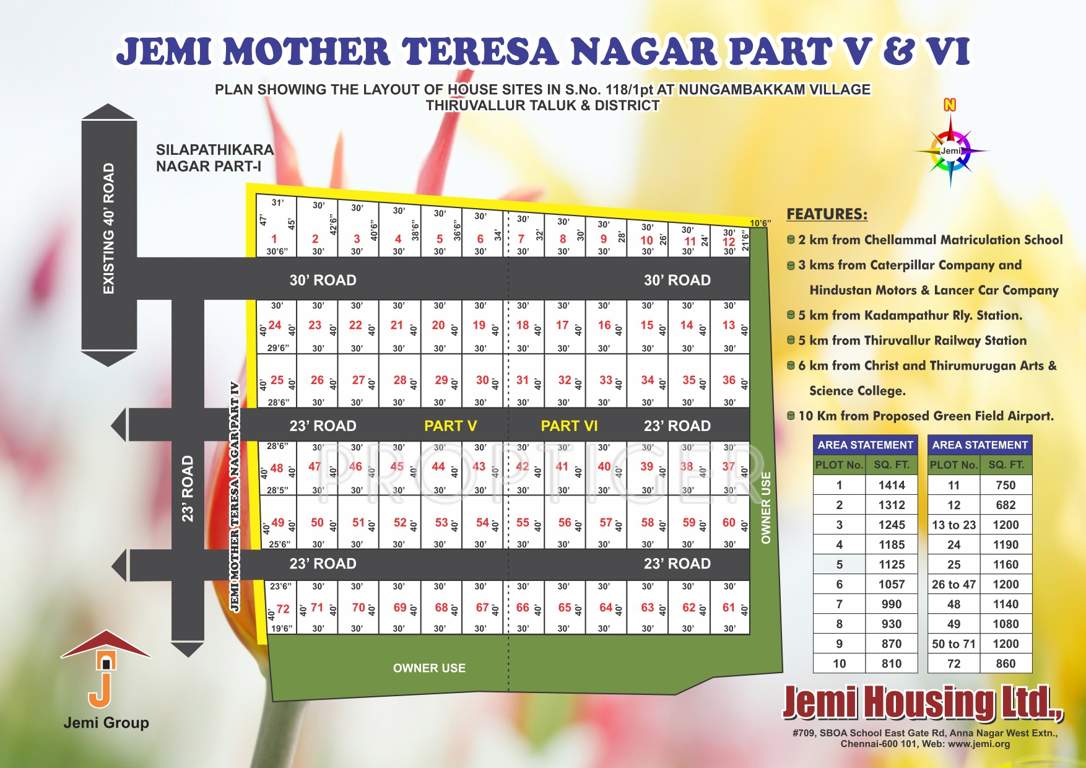 Images for Layout Plan of Jemi Mother Teresa Nagar Phase V And VI
