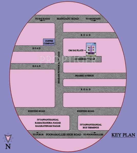 royal-prince-builders om-sai-flats Location Plan
