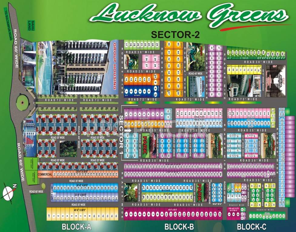 Images for Layout Plan of Wing Constructions And Developers Pvt Ltd Lucknow Greens Plots