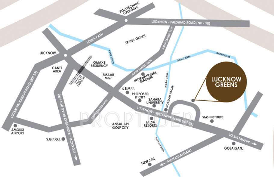 Images for Location Plan of Wing Constructions And Developers Pvt Ltd Lucknow Greens Plots