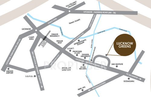  lucknow-greens-villa Images for Location Plan of Wing Constructions And Developers Pvt Ltd Lucknow Greens Villa