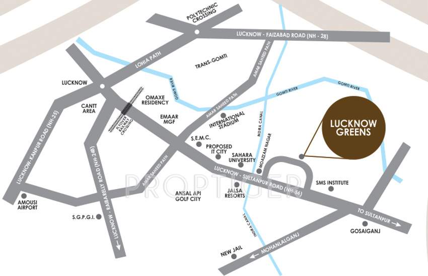  lucknow greens villa Images for Location Plan of Wing Constructions And Developers Pvt Ltd Lucknow Greens Villa