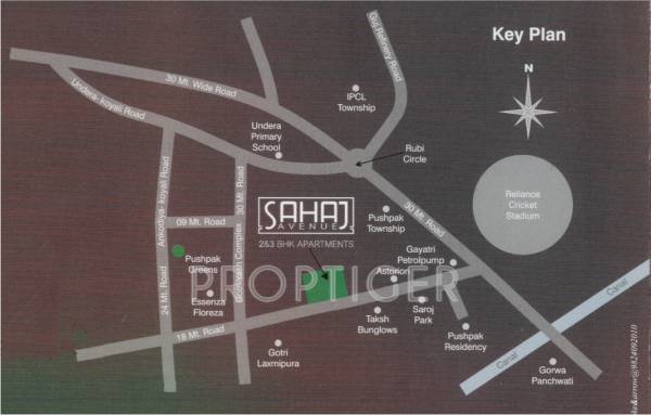Images for Location Plan of Developers Sahaj Avenue Appartment