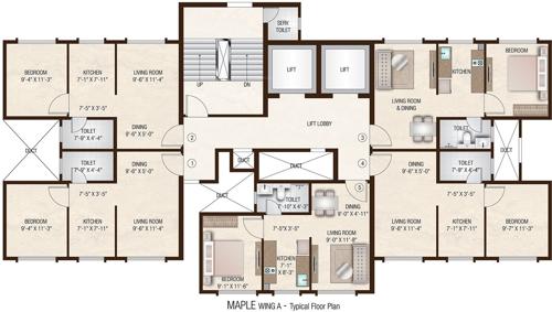 Images for Cluster Plan of Hiranandani Maple A B and C Wing Images for Cluster Plan of Hiranandani Maple A B and C Wing
