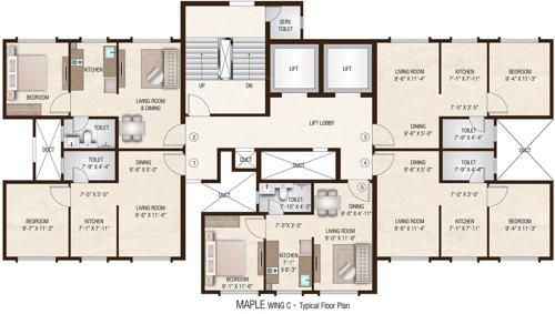 Images for Cluster Plan of Hiranandani Maple A B and C Wing Images for Cluster Plan of Hiranandani Maple A B and C Wing