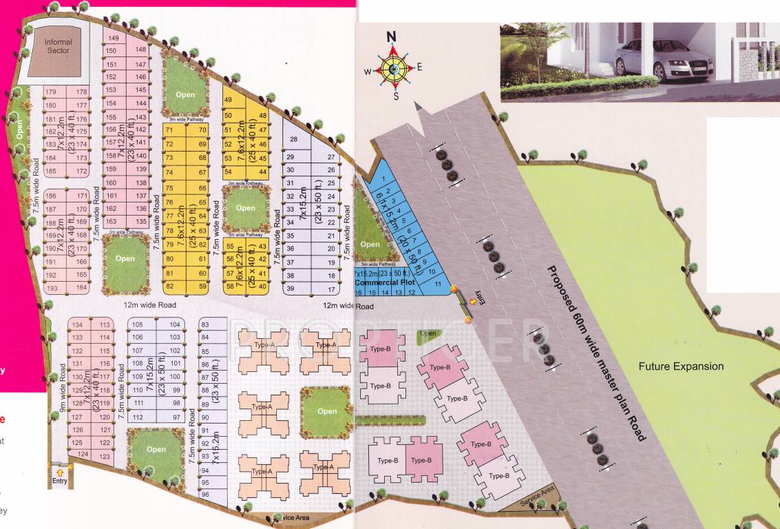 bhavishya builders and developers katara hills Layout Plan