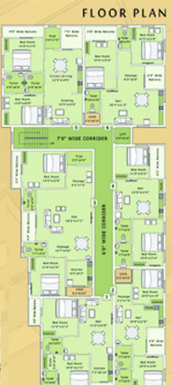 adishakti construction & real estate river dale River Dale Cluster Plan from 1st to 3rd Floor