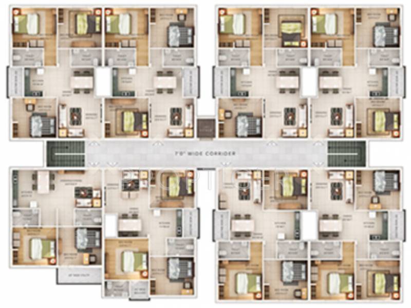 adishakti-construction-&-real-estate shiv-padma-sirenity Shiv Padma Sirenity Cluster Plan from 1st to 5th Floor