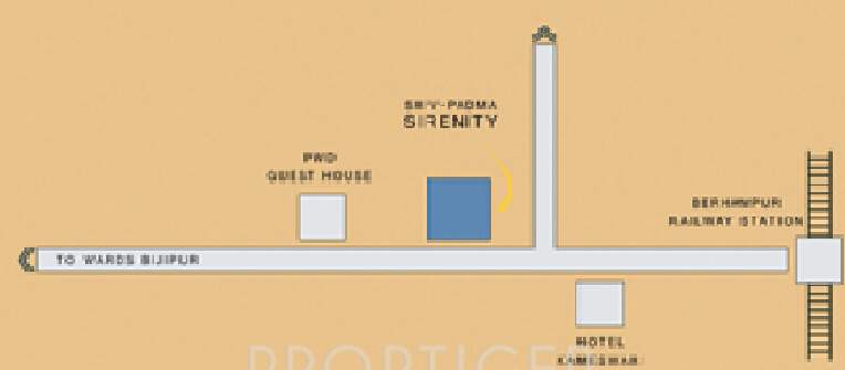 adishakti construction & real estate shiv padma sirenity Location Plan