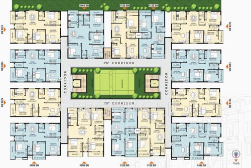 jay-shakti-developers-pvt-ltd varsa-enclave-phase-i Building A Cluster Plan from 1st to 4th Floor