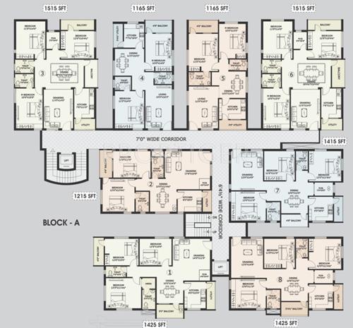 jay-shakti-developers-pvt-ltd varsha-enclave-phase-ii Block A Cluster Plan from 1st to 4th Floor