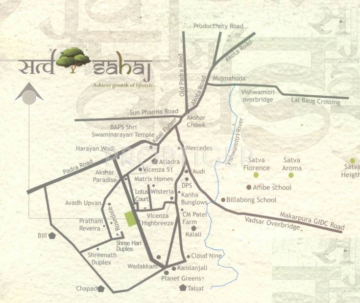  sahaj Images for Location Plan of Satva Sahaj