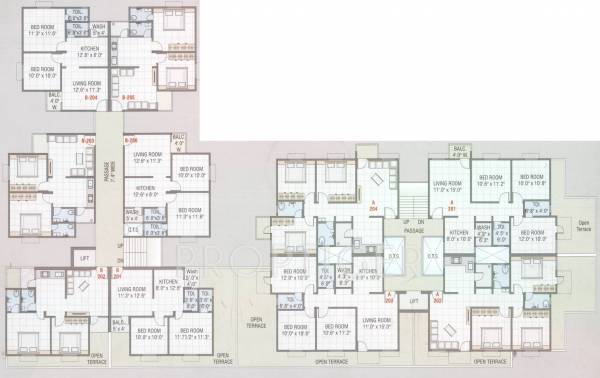  residency Tower A & B Cluster Plan for 2nd Floor