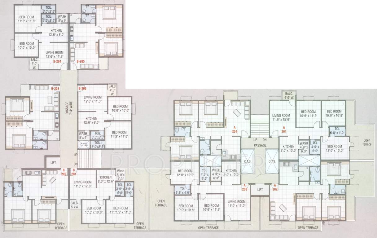  residency Tower A & B Cluster Plan for 2nd Floor