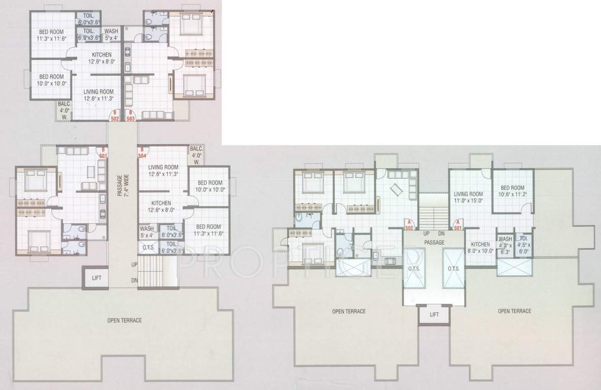  residency Tower A Cluster Plan for 5th Floor
