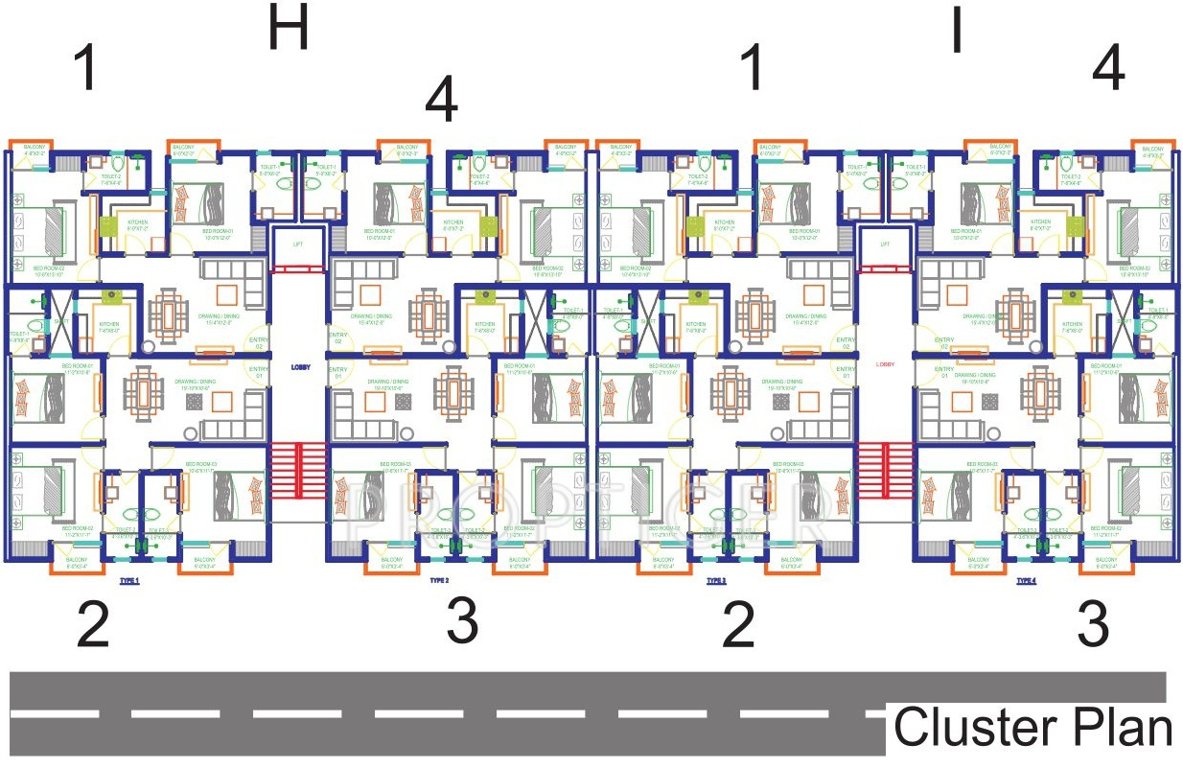 Images for Cluster Plan of Earthcon Sir Syed Apartment