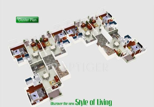 ambrosia-infraheight-pvt-ltd fruit-valley-apartment Cluster Plan from 1st to 4th Floor