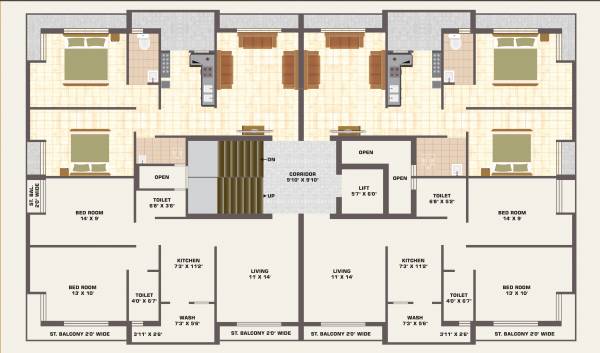  vatika Typical Floor Plan