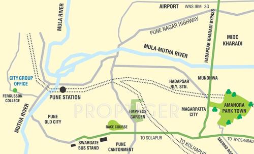  future-towers Images for Location Plan of Amanora Future Towers