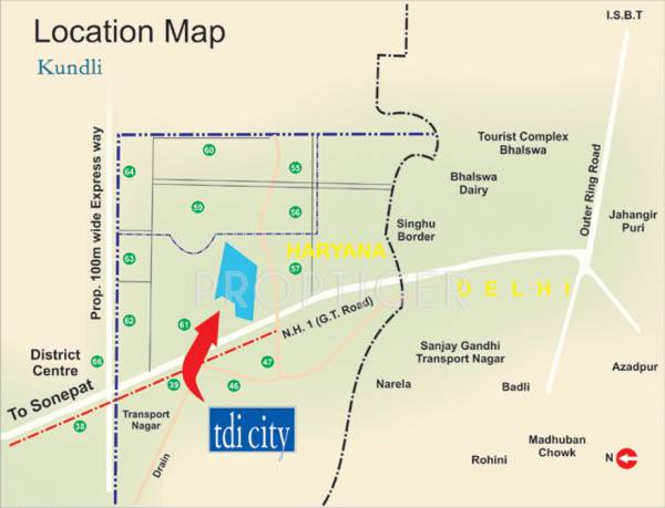 Images for Location Plan of TDI Infrastructure TDI City Plot