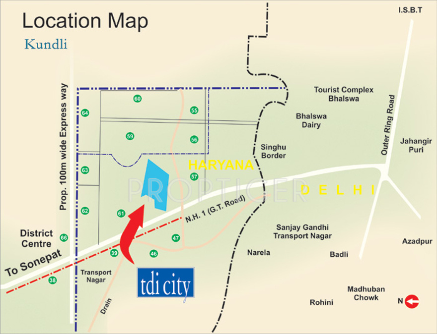 Images for Location Plan of TDI Infrastructure TDI City Plot