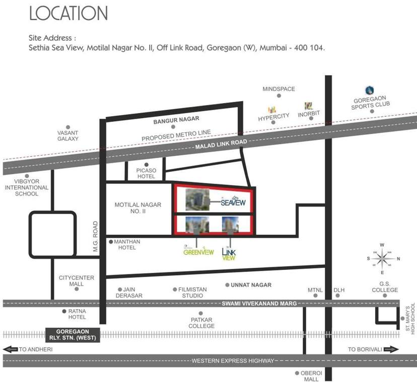  sea view Images for Location Plan of Sethia Sea View