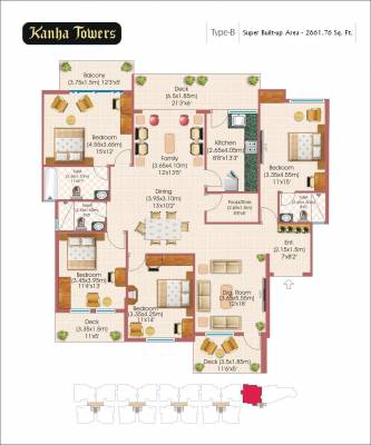 Tower 1 Cluster Plan kanha-towers Tower 1 Cluster Plan